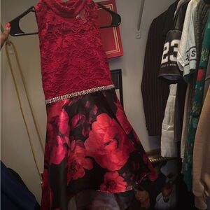 Speechless Kids Red Lace Dress